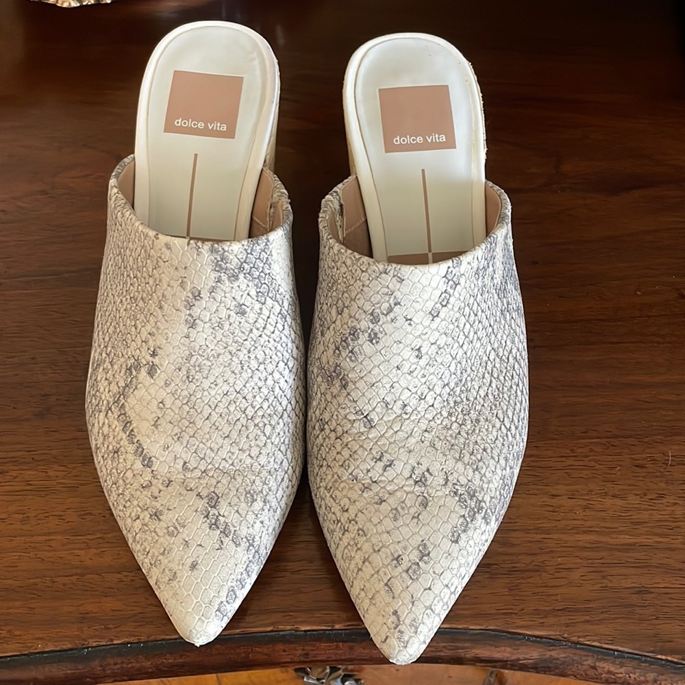 Dolce Vita size 7 animal print mules